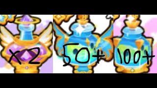 Popping 2 GOD POTIONS AND A TON OF INSTANT LUCK 4 AND 3s [upl. by Jannelle]