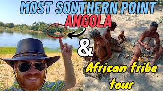 African San click language people tribe share their wisdom with tour Random border AngolaNamibia [upl. by Marcelia355]