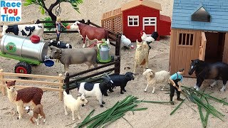 Cattle Transport Truck Toy Farm plus Fun Toy Animals Video [upl. by Ehctav387]