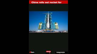 China rolls out rocket for Shenzhou19 astronaut launch videoShorts [upl. by Borlase904]