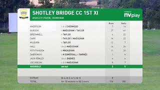 Lanchester CC 1st XI Vs Shotley Bridge 1st XI [upl. by Pascha]