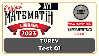 Türev TEST 01  ORİJİNAL AYT SORU BANKASI  Orijinal Matematik [upl. by Marsha847]