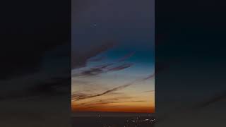 Drone hyperlapse of the A3 TsuchinchanATLAS Comet seen from the Jersey Shore on 10122024 [upl. by Anerrol]