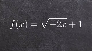 Identify transformations graph and determine domain and range radical function [upl. by Etnelav60]