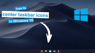 how to center taskbar icons in windows 10 [upl. by Seton]