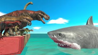 Carnivorous Dinosaurs Finding And Rescue Megalodon Shark [upl. by Adnoluy464]