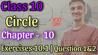 Class 10  Circle  Exercise 101  Q12  chapter 10  For 1 mark [upl. by Ardnuassak]