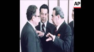 SYND 250374 HENRY KISSINGER MEETS WITH MR LEONID BREZHNEV IN MOSCOW [upl. by Stent]