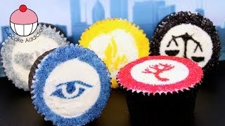 Divergent Cupcakes PLUS How to Make a DIY Cupcake Stencil By Cupcake Addiction [upl. by Ttemme935]