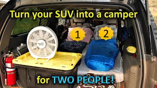 Turn your SUV into a camper FOR 2 PEOPLE [upl. by Immas]