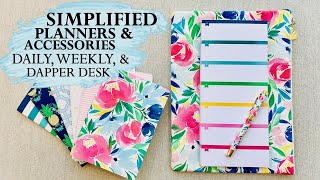 SIMPLIFIED PLANNERS 2021  DAILY WEEKLY DAPPER DESK  Accessories [upl. by Mide]