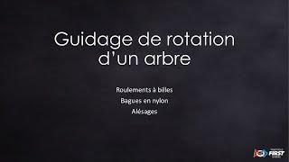 Guidage de la rotation dun moyeu [upl. by Elburr]