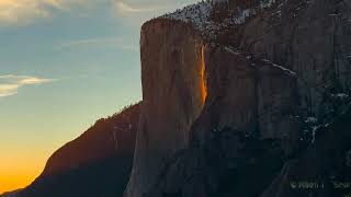 Yosemite Firefall Timelapse  Horsetail Fall  Feb 21 2021 [upl. by Iasi230]