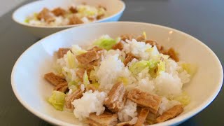 RECETTE AU JAPON facile en 3 ingrédients  Riz au hakusai amp inari age comme un Chahan végétarien [upl. by Sajovich]