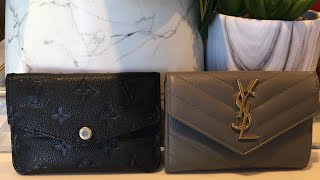 LOUIS VUITTON key pouch vs YSL monogram small wallet [upl. by Onirefes]