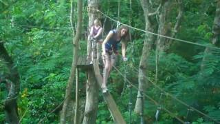 Ziplining at Loterie Farm St Maarten [upl. by Aitret947]