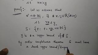 Archimedean Property of R Archimedean principle  real analysis [upl. by Laefar794]