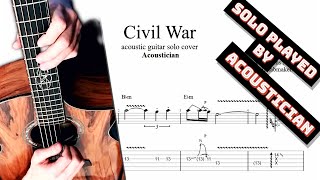 Acoustician  Civil War solo TAB  acoustic guitar solo tab PDF  Guitar Pro [upl. by Stevie]