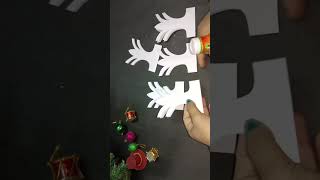 Paper snowflake christmasdecorationideas plzsubscribemychannel [upl. by Otrebtuc]