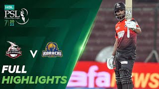 Full Highlights  Lahore Qalandars vs Karachi Kings  Match 6  HBL PSL 7  ML2T [upl. by Annayt840]