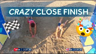 CRAZY FINISH at the 2023 World Rowing Beach Sprint Finals Great Britain vs Tunisia in the CMix2x [upl. by Betthezul]