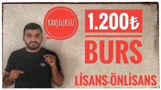 1200₺ BURS LİSANS ÖNLİSANS ÖĞRENCİLERİNE KARŞILIKSIZ BURS TOPLUM GÖNÜLLERİ VAKFI BURSU BAŞLADI [upl. by Aoket]