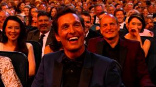 Kimmel Ribbing McConaughey Emmys 2014 [upl. by Fendig39]