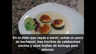 Receta de Calabacines rellenos de queso gratinados con bechamel [upl. by Gnos460]