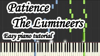 Patience  The Lumineers  Very easy and simple piano tutorial synthesia cover keyboard [upl. by Oab]