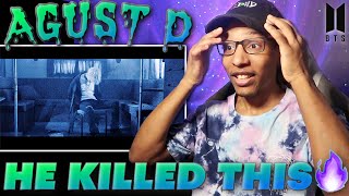 Hes a MONSTER Agust D Agust D MV  Rapper FIRST TIME Reaction [upl. by Myrtia]