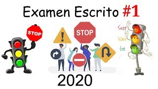 2020 NUEVO EXAMEN TEORICO ESCRITO DE MANEJO EP1 PREGUNTAS ACTUALES DMV [upl. by Bakemeier]