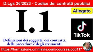 Contratti pubblici  Allegato I1 Definizioni soggetti contratti   TIKTOK 1962023 [upl. by Alene]