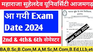 आ गया exam date Maharaja suheldev university azamgarh exam date 2024msdsu azamgarh exam news today [upl. by Alleen64]