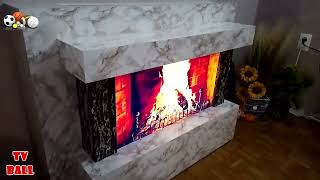 Kamin i akvarijum  Fireplace and an aquarium with fish [upl. by Glynas26]