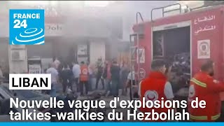 Liban  nouvelle vague dexplosion dappareils de transmission du Hezbollah • FRANCE 24 [upl. by Ahsilra]