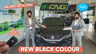 BALENO ZETA CNG NEW BLACK COLOUR  ZETA CNG  KEY HIDDEN FEATURES [upl. by Kincaid]