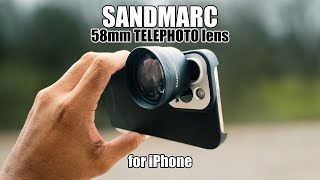 Sandmarc 58mm 2x Telephoto lens for iPhone Review [upl. by Anatlus]