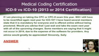 ICD 9 vs ICD 10 2013 or 2014 Medical Coding Certification [upl. by Ina]