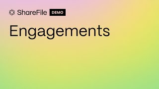 Create Engagements with ShareFile [upl. by Thorlay878]