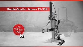 Holzspalter Jansen® TS30K 30 t KOMBIGERÄT ZapfwelleElektromotor Traktorspalter Stammheber [upl. by Lothaire]