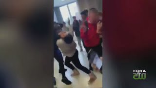 Fight Breaks Out In Hallway Of Highlands High School [upl. by Ayifas]