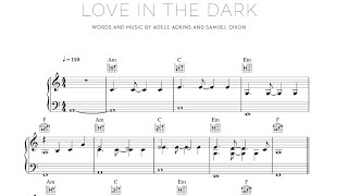 Love in the Dark  Adele Sheet amp Midi Download [upl. by Trebmal]