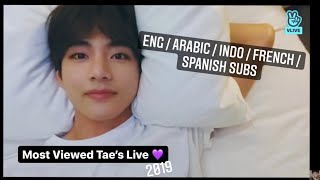 BTS Vlive V in Paris  Most Viewed Taehyungs Vlive  20190608 ENG SUB amp more [upl. by Johanan272]