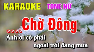 Karaoke Chờ Đông Tone Nữ Nhạc Sống Dễ Hát  Nguyễn Linh [upl. by Ploch10]