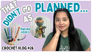 Crochet Vlog 26  Making Hooks Update  Yarn Haul [upl. by Sanalda]