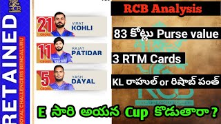 2025 RCB Retentions Players Analysis in Mega Action  Ipl 2025 Rcb Target players Telugu cricket [upl. by Eissed28]