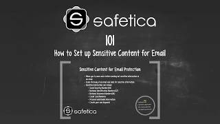 Safetica 101 Episode 20 Configure Channel Control for Email [upl. by Llij772]