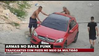 TRAFICANTES OSTENTAM ARMAS NO MAIOR BAILE FUNK DO RJ  BRASIL URGENTE [upl. by Iroak]