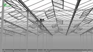 Ridder horticulture truss rail ventilation system glass greenhouse VENLO [upl. by Secilu372]