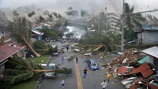 Chaos in Aurora Philippines Typhoon TorajiNika Swept Away Building in Mainland Isabela [upl. by Enilrac]